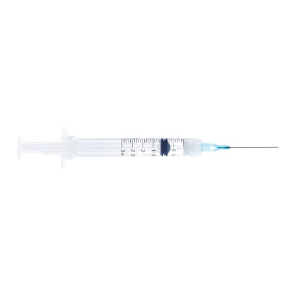 InviroSnap Hypodermic Syringe/Needle 23gx1" 3cc Blue Safety Shield LDS 100/Bx, 8 BX/CA