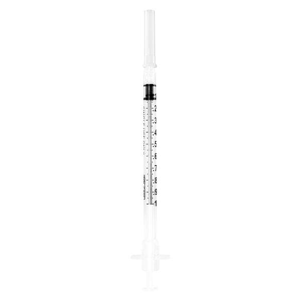 Sol-Care TB Syringe/Needle 27gx1/2" 1cc Fixed Needle Safety LDS 100/Bx