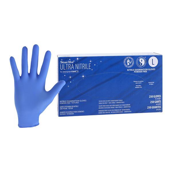 StarMed Ultra Nitrile Exam Gloves Large Violet Blue Non-Sterile