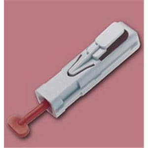 Unistik 2 Incision Device Lancet 21gx3.0mm Safety Burgundy Twst Cp Hi-Flo 100/Bx