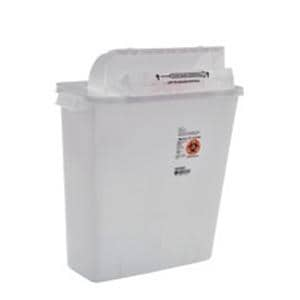 SharpStar Sharps Container 2gal Clear 11.75x6.5x13.75  Ld Hrzntl Drp PP 10/Ca