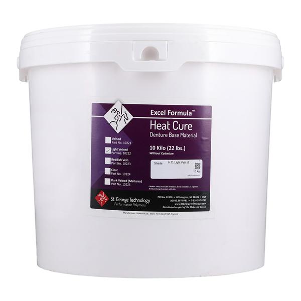 Excel Formula Denture Resin Base Heat Cure Light Veined Powder 22Lb/Bx