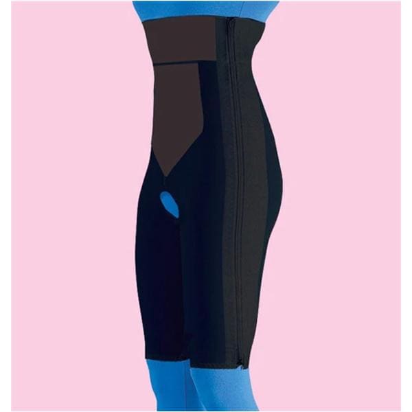 Compression Girdle Above Knee/High Waist XL Black