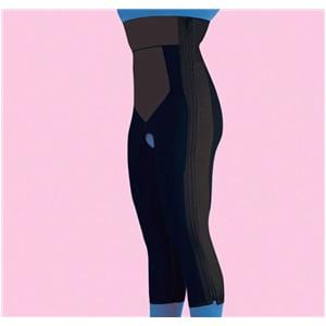 Compression Girdle Below Knee/High Waist Medium 37-40" Black