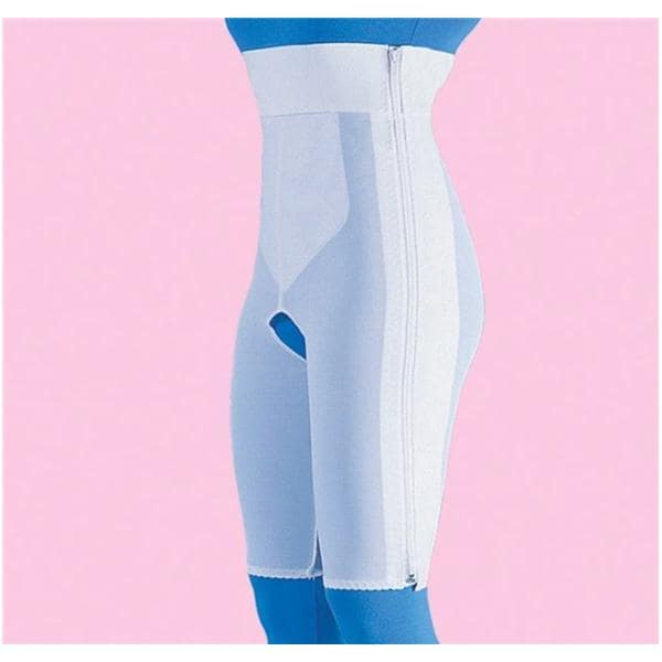 Compression Girdle Above Knee/High Waist 2XL 51-55" White