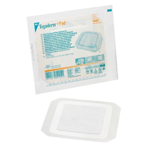 Tegaderm +Pad Film Island Dressing 6x6" Sterile Adhesive NAdh Trans Abs LF