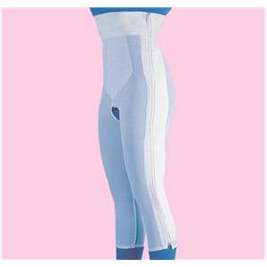 Compression Girdle Below Knee/High Waist Medium White