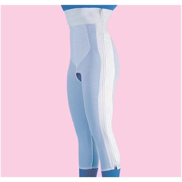 Compression Girdle Below Knee/High Waist Medium White