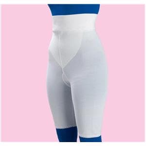 Compression Girdle Above Knee/High Waist Small White