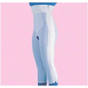 Compression Girdle Above Knee/High Waist Large 41-45" White