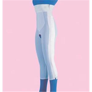 Compression Girdle Below Knee/High Waist Small White