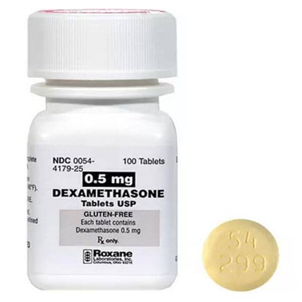 Dexamethasone Tablets 0.5mg Bottle 100/Bottle Each