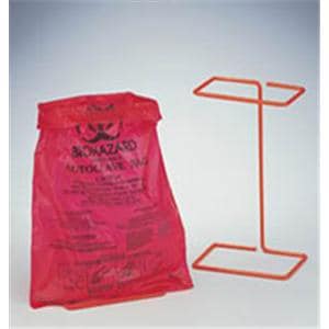 Biohazard Bag 0.72mil 8.5x11" Red Flap Closure HDPE 100/BX