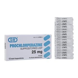 Prochlorperazine Rectal Suppository 25mg Unit Dose 12/Bx