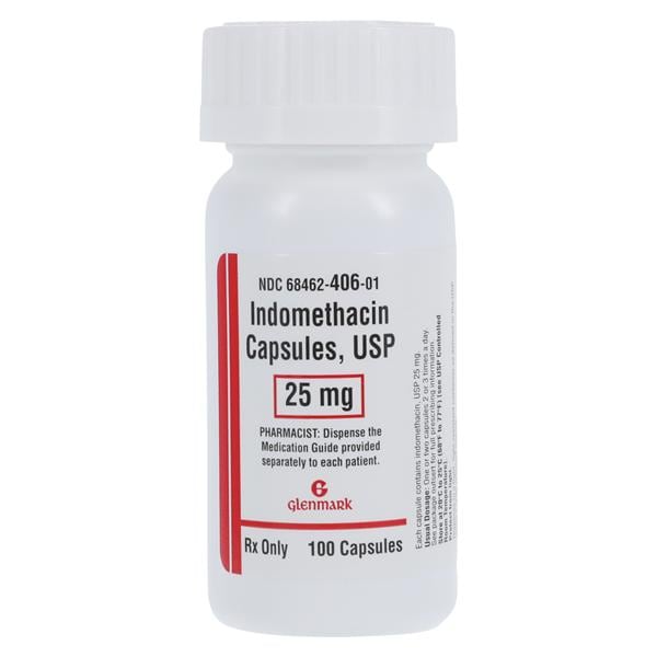 Indomethacin Capsules 25mg Bottle 100/Bottle Each