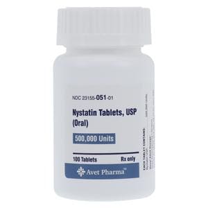 Nystatin Tablets 500,000U Bottle 100/Bottle Each