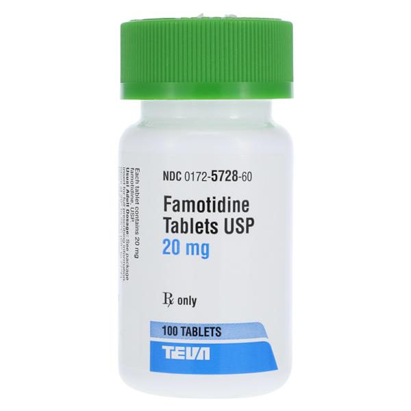 Famotidine Tablets 20mg Bottle 100/Bottle Each