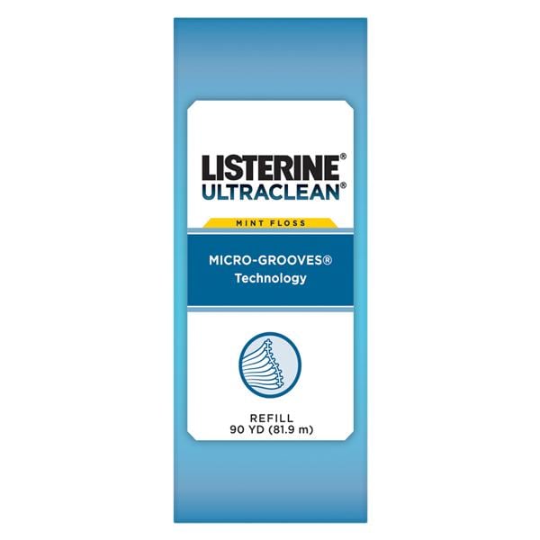 Listerine UltraClean Waxed Teflon Floss 90 Yards Professional Refill Ea, 24 EA/CA