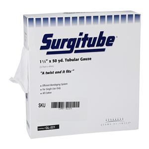 Surgitube Gauze Bandage Cotton 1.5"x50yd White Non-Sterile Ea