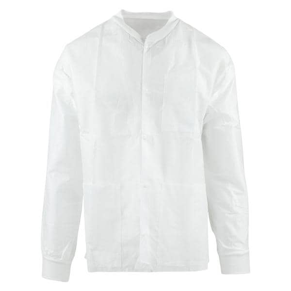 Premium Lab Jacket 3 Layer SMS Small White 10/Pk