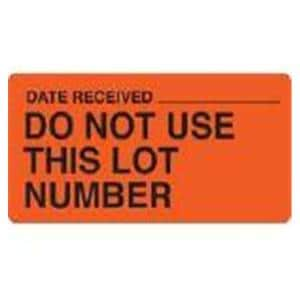 Label Lot Signl Sp Caution Ylw 1-3/8X5-3/8 500/Pk 500/Rl