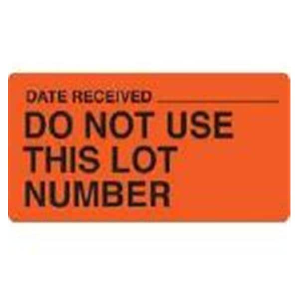 Label Lot Signl Sp Caution Ylw 1-3/8X5-3/8 500/Pk 500/Rl