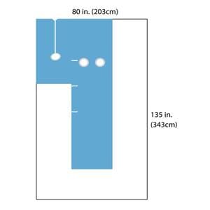 80x135" Sterile Surgical Drape Fenestrated