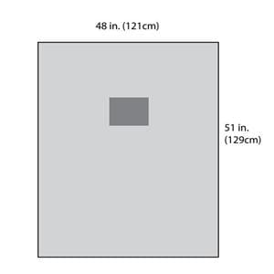 48x51" Sterile Surgical Drape Fenestrated