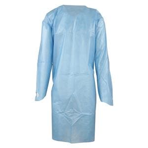 Isolation Gown AAMI Level 4 Coated Polypropylene Universal Blue 10/Pk