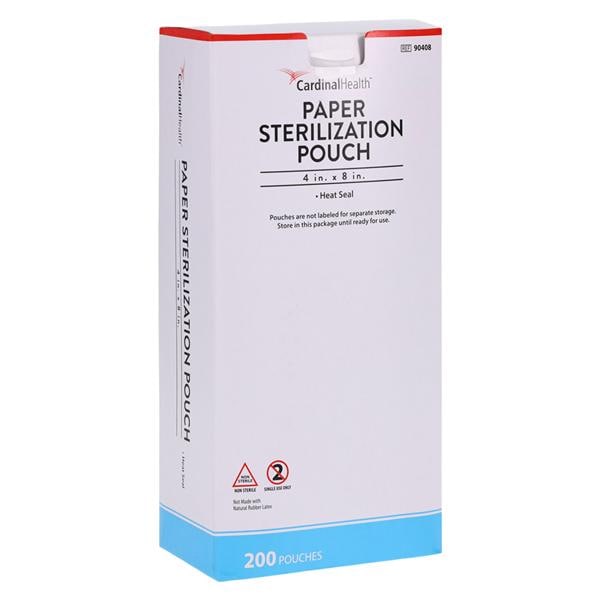 Sterilization Pouch Heat Seal 4 in x 8 in 200/Pk