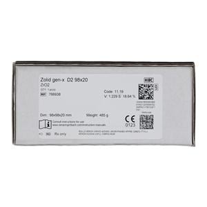 Zolid Gen-X Zirconia Disc D4 98x20 Ea