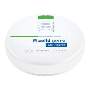 Zolid Gen-X Zirconia Disc B3 98x12 Ea