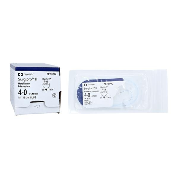 Surgipro II Suture 4-0 18" Polypropylene Monofilament P-13 Blue 12/Ca