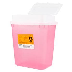 Sharps Container 2gal Translucent/Red/Black 10x11-1/4x7" Ld PP 10/CA