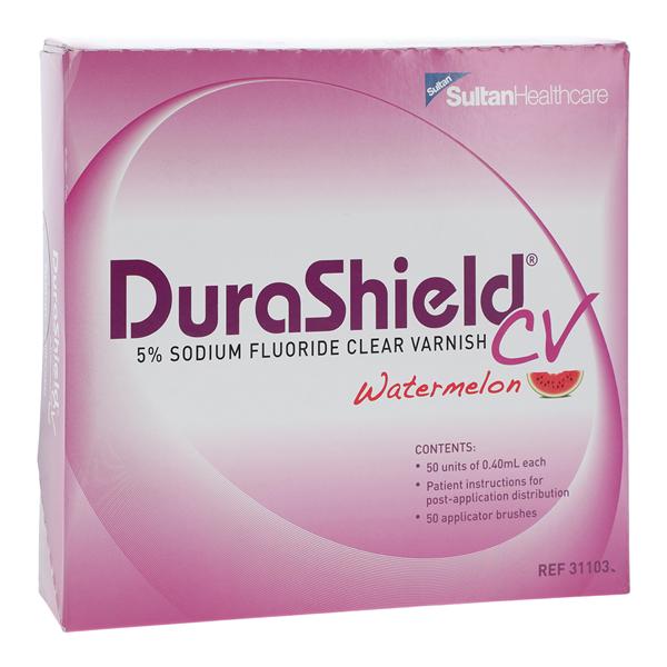 DuraShield CV Fluoride Varnish Unit Dose 5% NaF 0.4 mL Strawberry Clear 50/Bx