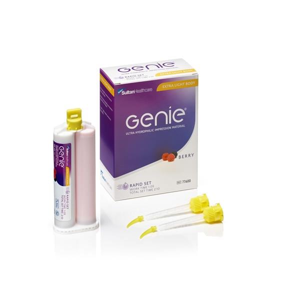 Genie Impression Material Rpd St 50 mL X-Light Body Berry Cartridge Package 2/Pk