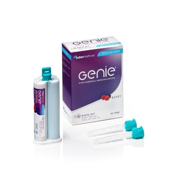 Genie Impression Material Rpd St 50 mL Regular Body Berry Cartridge Package 2/Pk