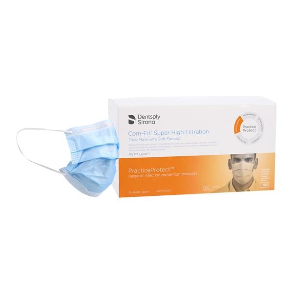 Com-Fit Mask ASTM Level 1 Anti-Fog Blue 40/Bx