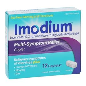 Imodium Antidiarrhea/Antigas Caplets Multi-Symptom 12/Bx, 48 BX/CA