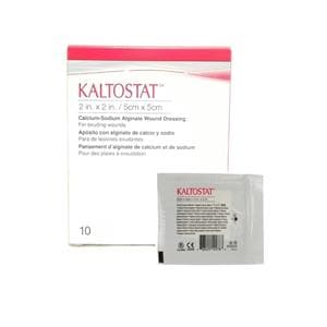 Kaltostat Calcium Alginate Wound Dressing 5x5cm Sterile Sqr Cal Sod Alg Abs LF