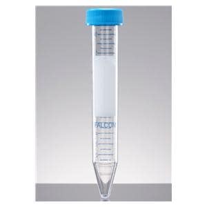 Falcon Centrifuge Tube Polystyrene 15mL 17x120mm Sterile 500/Ca