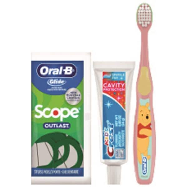 Crest Oral-B Toothbrush 2+ Years Bundle with Flossers 72/Ca