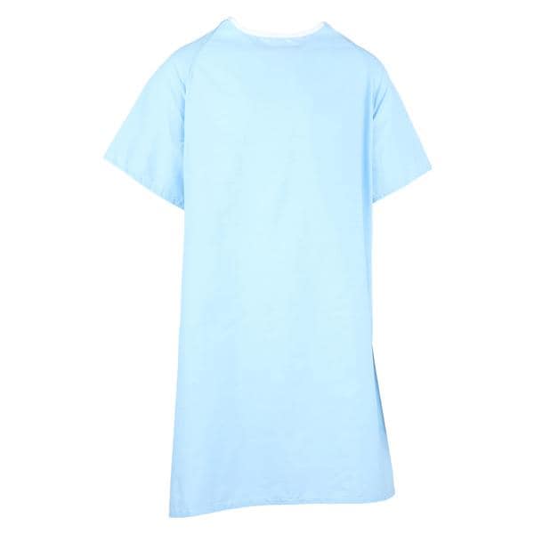 Convalescent Gown Adult X-Large Blue Reusable 1/Ea