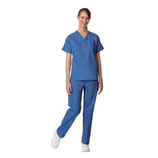 Fashion Seal Scrub Shirt 1 Pocket Set-In Sleeves X-Small Ceil Blue Unisex Ea