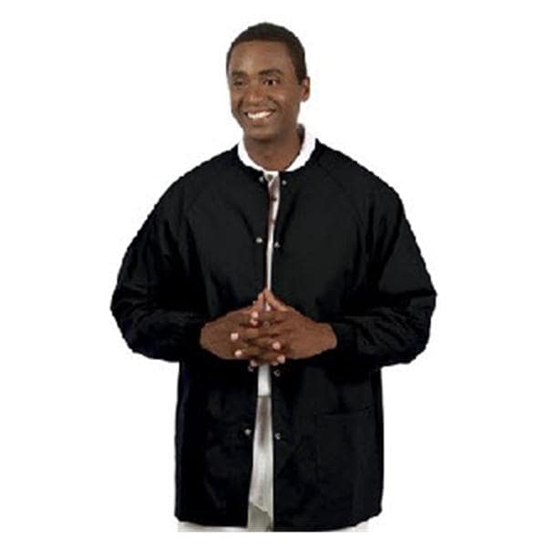 Warm-Up Jacket 2 Pockets Long Raglan Sleeves / Knit Cuffs 3X Large Blk Unisex Ea