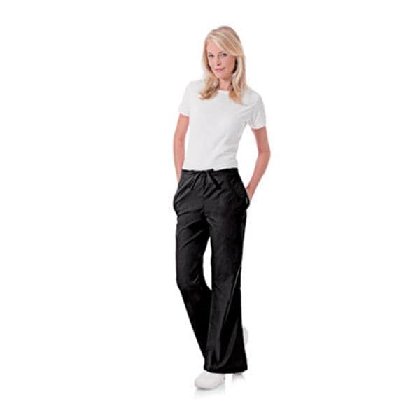 Scrub Pant 5 Pockets Medium Black Womens Ea