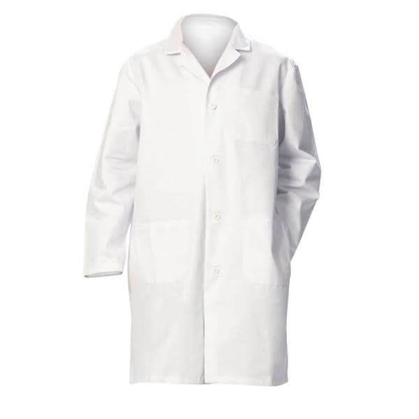 Lab Coat 3 Pockets Long Sleeves 41 in White Mens Ea