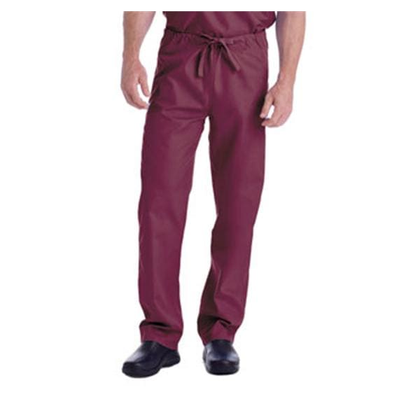 Scrub Pant 2 Pockets Medium Wine Unisex Ea