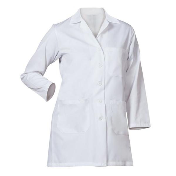 Lab Coat 3 Pockets Long Sleeves 34.5 in 2X Large White Womens Ea