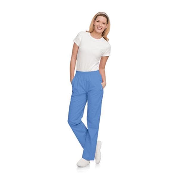 Scrub Pant 4 Pockets 2X Large Ceil Blue Womens Ea